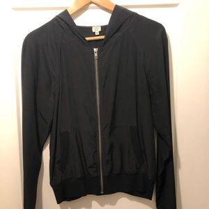 Wilfred 100% silk bomber zip hoodie size M